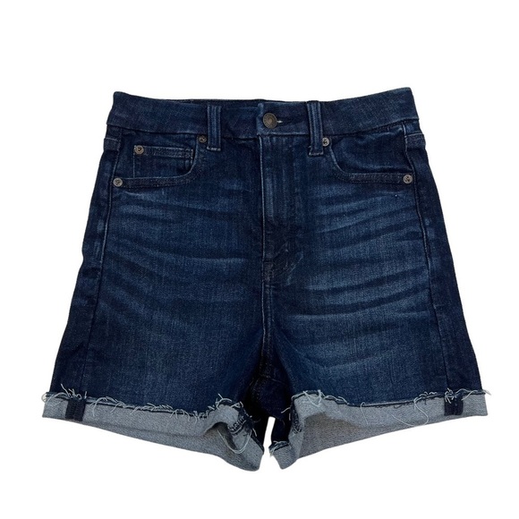 American Eagle Curvy Super Hi-Rise Shortie Short Next Level Stretch Raw Hem US 4 - Picture 1 of 9
